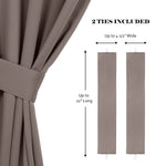 Classic Modern Solid Room Darkening Blackout Curtain Panels, Set of 2