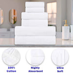 Marble Solid and Jacquard Assorted Cotton Towel Set - 10 Piece