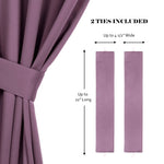 Classic Modern Solid Room Darkening Blackout Curtain Panels, Set of 2