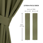 Classic Modern Solid Room Darkening Blackout Curtain Panels, Set of 2