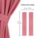 Classic Modern Solid Room Darkening Blackout Curtain Panels, Set of 2