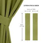 Classic Modern Solid Room Darkening Blackout Curtain Panels, Set of 2