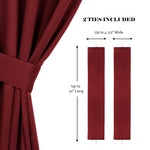 Classic Modern Solid Room Darkening Blackout Curtain Panels, Set of 2