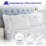 Brandon 100% Cotton Three-Line Deep Pocket Sheet Set