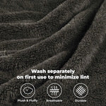 Superior Fleece Plush Medium Weight Fluffy Solid Decorative Blanket