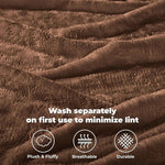 Superior Fleece Plush Medium Weight Fluffy Solid Decorative Blanket