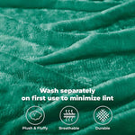 Superior Fleece Plush Medium Weight Fluffy Solid Decorative Blanket
