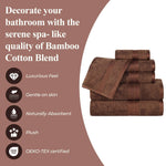 Superior Ultra-Soft Rayon from Bamboo Cotton Blend Bath and Hand Towel Set