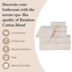 Rayon from Bamboo Cotton Blend Bath Towel Set of 4