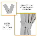 Classic Modern Solid Room Darkening Blackout Curtain Panels, Set of 2