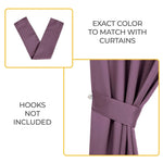 Classic Modern Solid Room Darkening Blackout Curtain Panels, Set of 2