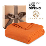 100% Cotton Thermal Blanket – Diamond Weave All-Season, Lightweight & Breathable