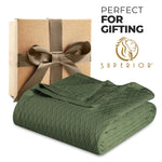 100% Cotton Thermal Blanket – Diamond Weave All-Season, Lightweight & Breathable