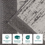 Lodi Cotton 8-Piece Bathroom Towel Set – Absorbent Mid-Weight Solids & Patterns