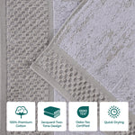 Lodi Cotton 4-Piece Bath Towel Set – Absorbent Mid-Weight Solids & Patterns