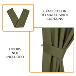 Classic Modern Solid Room Darkening Blackout Curtain Panels, Set of 2