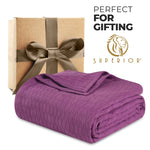 100% Cotton Thermal Blanket – Diamond Weave All-Season, Lightweight & Breathable