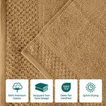 Lodi Cotton 12-Piece Bathroom Towel Set – Absorbent Mid-Weight Solids & Patterns