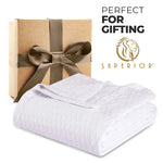100% Cotton Thermal Blanket – Diamond Weave All-Season, Lightweight & Breathable