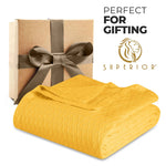 100% Cotton Thermal Blanket – Diamond Weave All-Season, Lightweight & Breathable