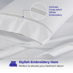 Riverton Cotton Cross-Stitch Deep Pocket Sheet Set