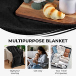 100% Cotton Thermal Blanket – Diamond Weave All-Season, Lightweight & Breathable