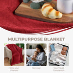 100% Cotton Thermal Blanket – Diamond Weave All-Season, Lightweight & Breathable