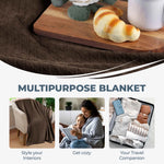 100% Cotton Thermal Blanket – Diamond Weave All-Season, Lightweight & Breathable