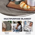 100% Cotton Thermal Blanket – Diamond Weave All-Season, Lightweight & Breathable