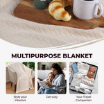 100% Cotton Thermal Blanket – Diamond Weave All-Season, Lightweight & Breathable