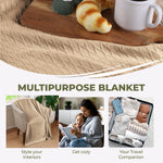 100% Cotton Thermal Blanket – Diamond Weave All-Season, Lightweight & Breathable