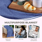 100% Cotton Thermal Blanket – Diamond Weave All-Season, Lightweight & Breathable