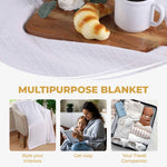 100% Cotton Thermal Blanket – Diamond Weave All-Season, Lightweight & Breathable