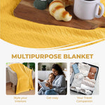 100% Cotton Thermal Blanket – Diamond Weave All-Season, Lightweight & Breathable