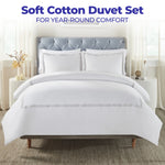 100% Cotton Three-Line Embroidered Duvet Cover Set