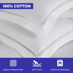 100% Cotton Cross-Stitch Embroidered Duvet Cover Set