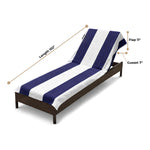Superior Cabana Striped Cotton Chaise Lounge Chair Cover Set