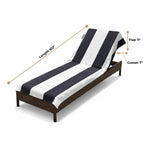 Superior Cabana Striped Cotton Chaise Lounge Chair Cover Set