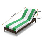 Superior Cabana Striped Cotton Chaise Lounge Chair Cover Set