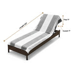 Superior Cabana Striped Cotton Chaise Lounge Chair Cover Set
