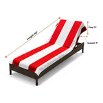 Superior Cabana Striped Cotton Chaise Lounge Chair Cover Set