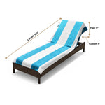 Superior Cabana Striped Cotton Chaise Lounge Chair Cover Set