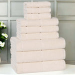 Superior Mile Smart Twist Viscose Cotton Blend Solid 9 Piece Towel Set