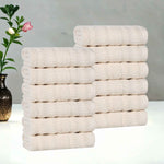 Mika Smart Twist Viscose Cotton Blend Face Towels Washcloths Set of 12