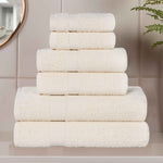 Superior 6 Piece Cotton Eco-Friendly Soft Absorbent Towel Set