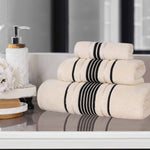 Superior Sadie Zero Twist Cotton Absorbent Solid 3 Piece Towel Set