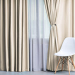 Solid Machine Washable Room Darkening Blackout Curtains, Set of 2