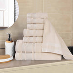 Superior Hays Cotton Medium Weight 8 Piece Assorted Bathroom Towel Set