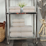 8-Piece Cotton Towel Set Plush Terry Towels Atlas