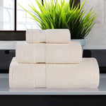 3 Piece Zero Twist Cotton Towels Soft Absorbent